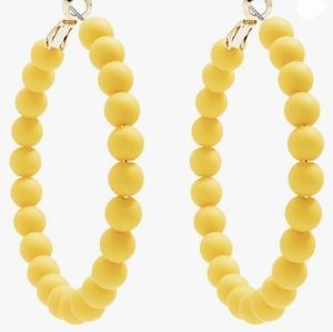 Yellow hoop earrings
